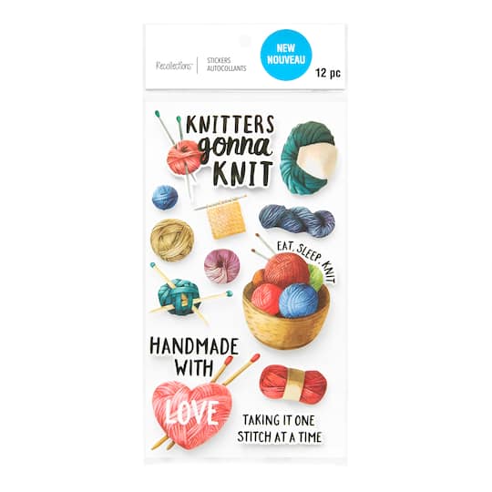 Knitting Dimensional Stickers by Recollections&#x2122;
